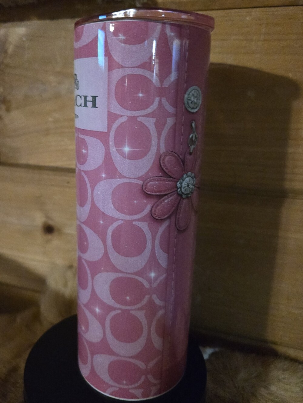 C Monogram Pink Signature Floral Accent Tumbler NIB
